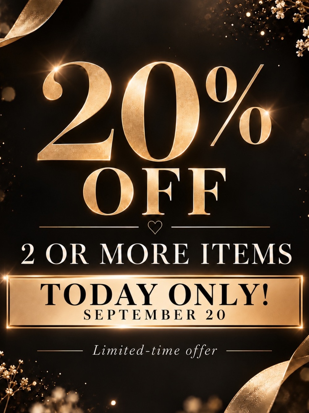 PROMO! 20% off 2 or more items!